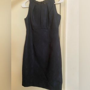 Navy and black pattern dress